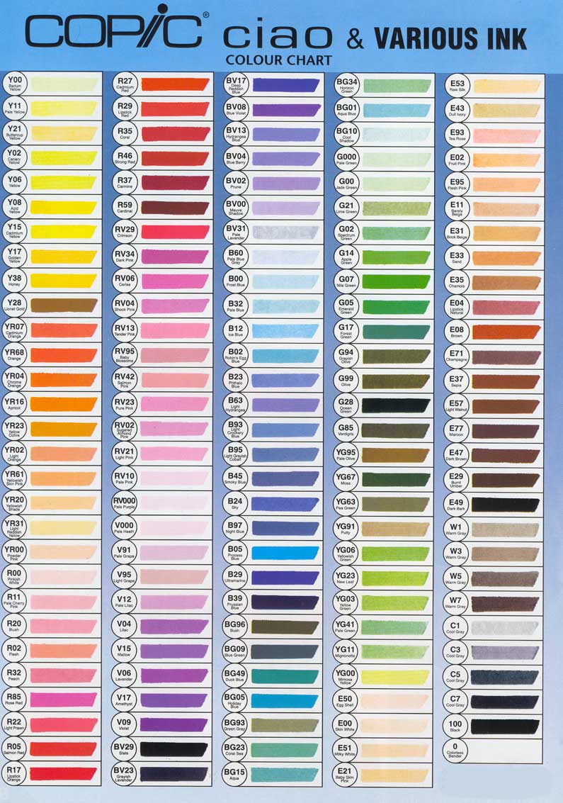 Copic Colours